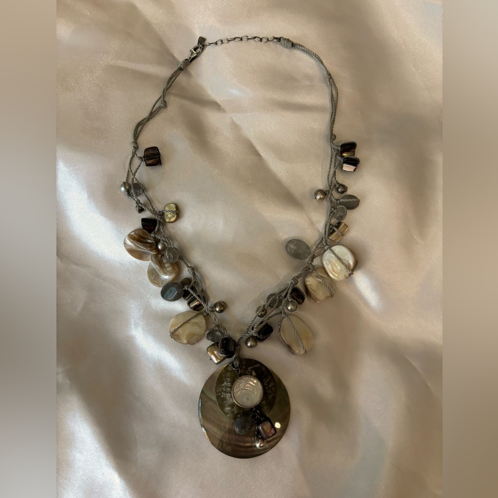 Silpada Mother of Pearl & Quartz Sterling Silver Necklace